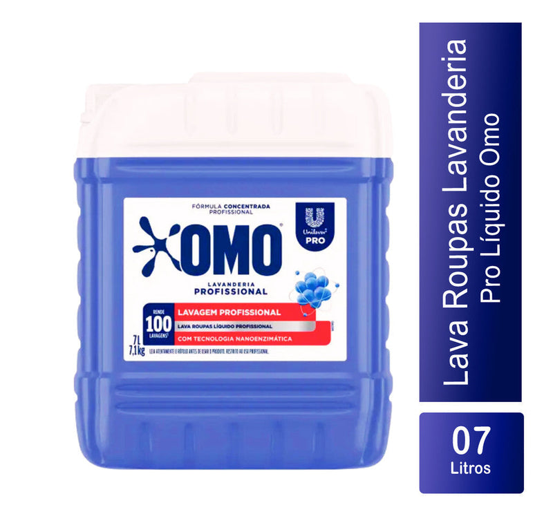 Lava Roupas Lavanderia Pro Líquido 7L Omo